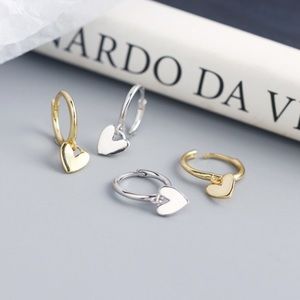 Silver or Gold Love Heart Tassel Stud Earrings